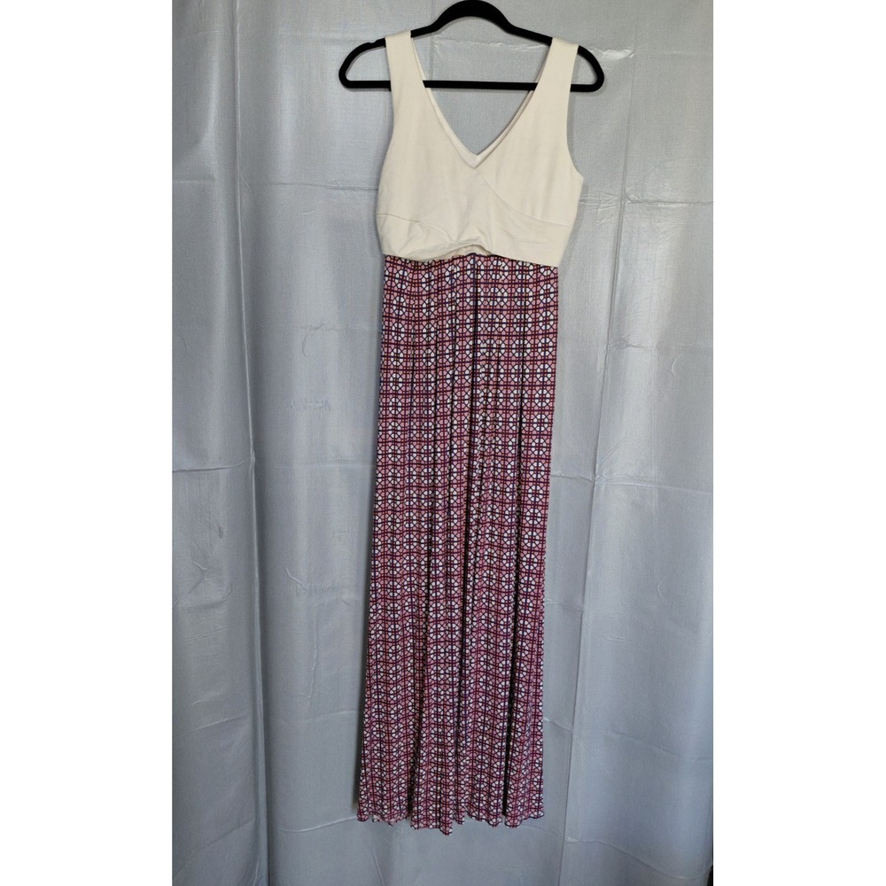 Anthropologie Maeve Elysian Maxi Dress Sleeveless SM‎ Geometric Print